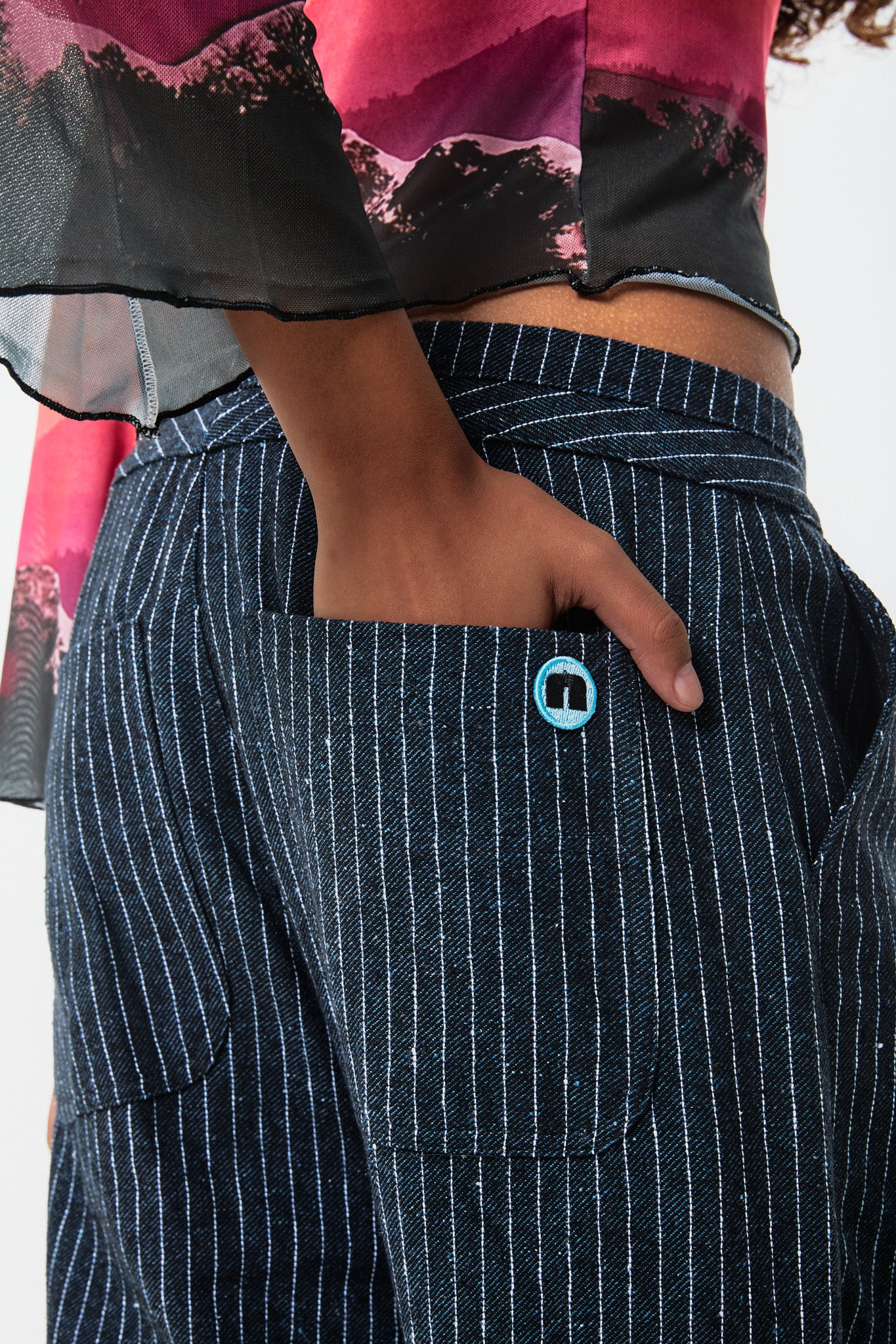 CALÇA STRIPE BLUE JEANS