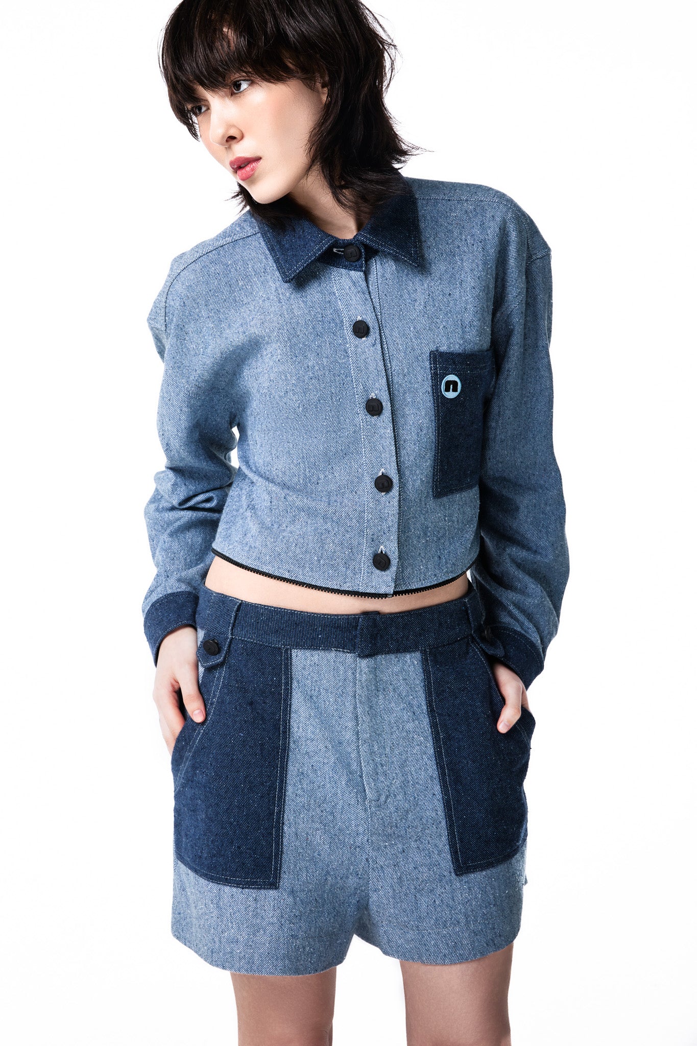 SHORT SAIA COLOR BLUE JEANS 2 IN 1
