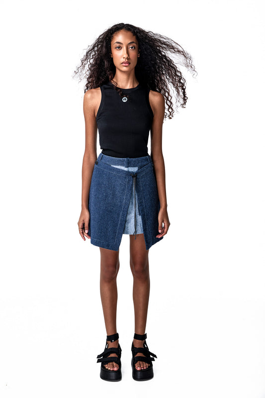 SHORT SAIA COLOR BLUE JEANS 2 IN 1