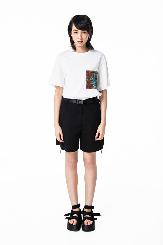 CAMISETA PLEATED POCKET OFF WHITE
